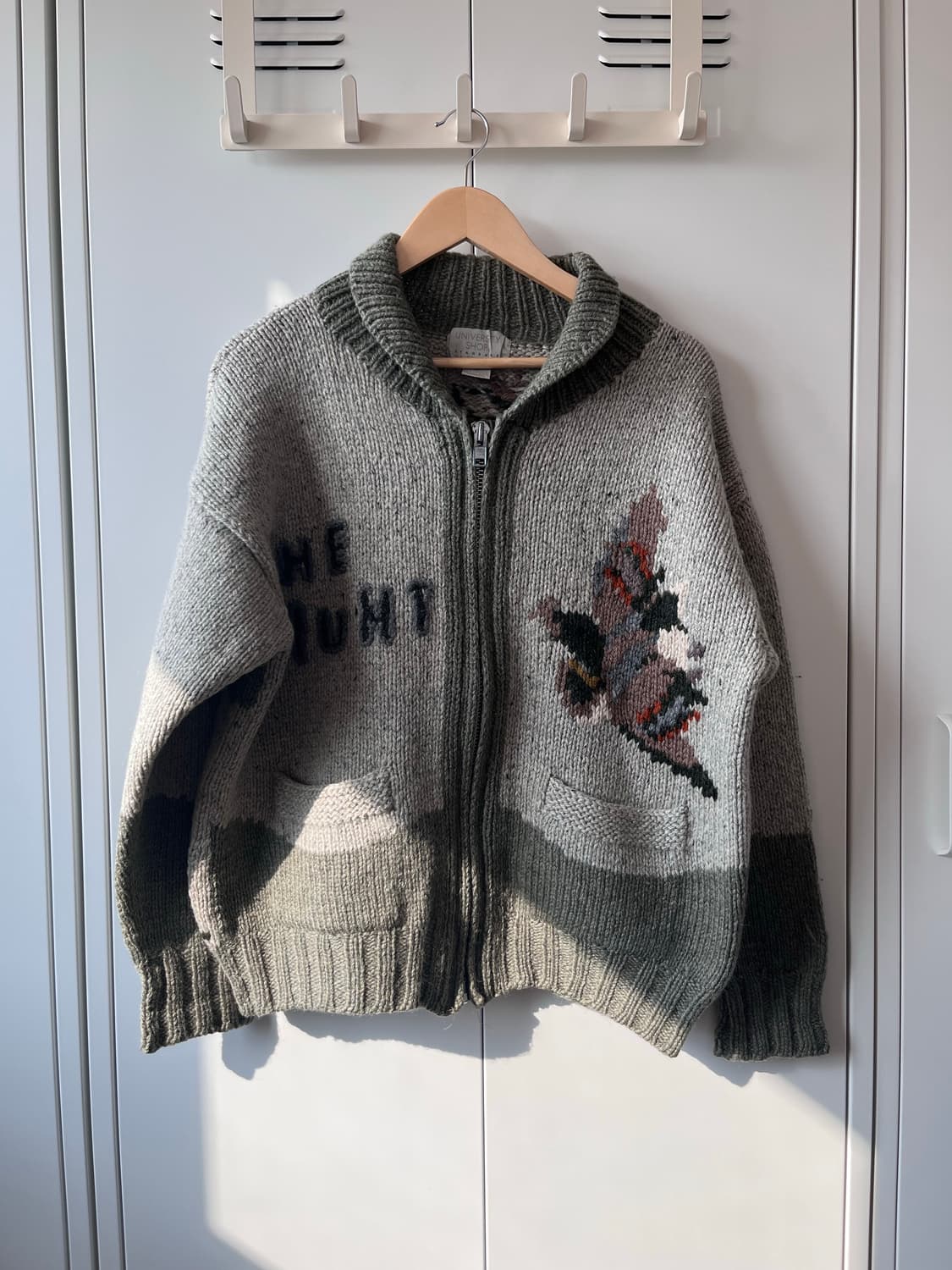 University shop 빈티지 사슴 풍경 코위찬 집업 상품이미지2