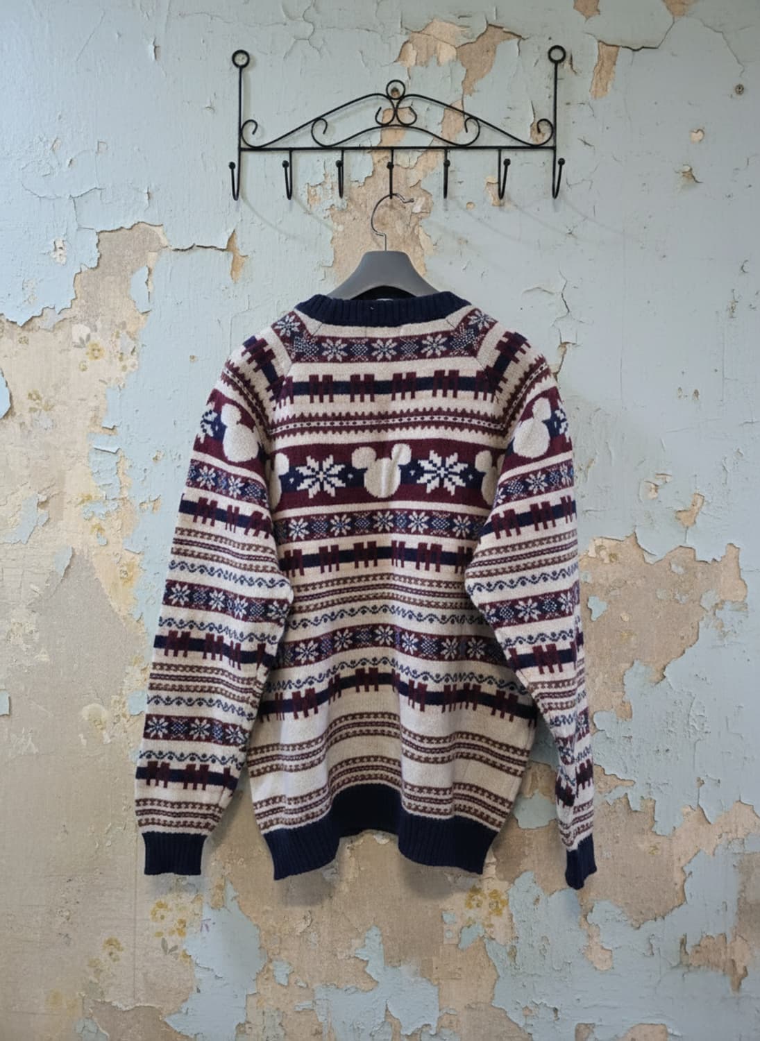 도쿄 디즈니 한정판 미키마우스 패턴 니트 L 상품이미지2