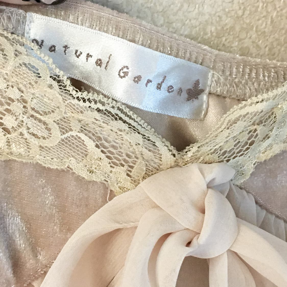 갸루 벨벳 레이스 원피스 상품이미지7