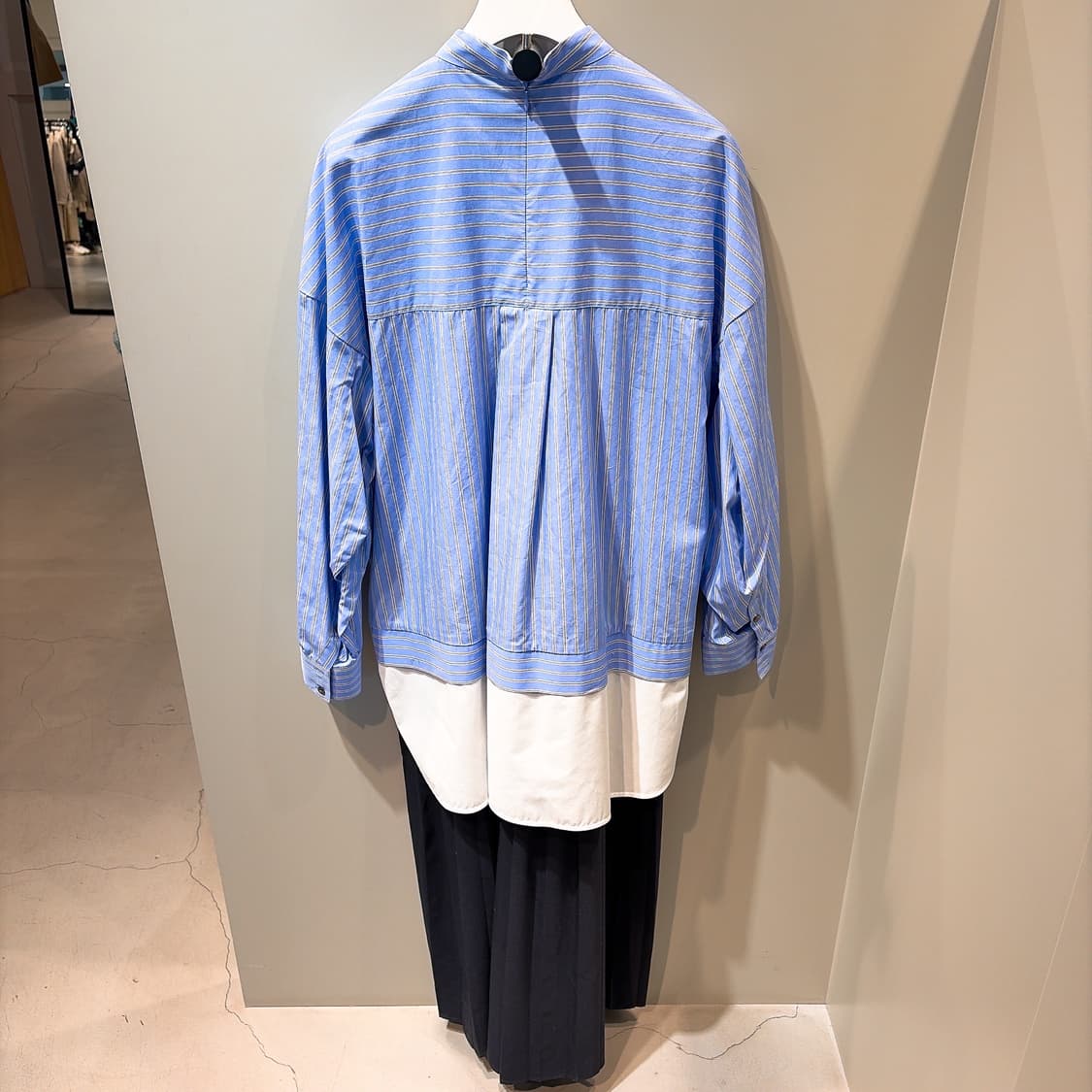 (정품/새상품) ENFOLD 엔폴드 블루 스트라이프 레이어드 드레스 상품이미지3