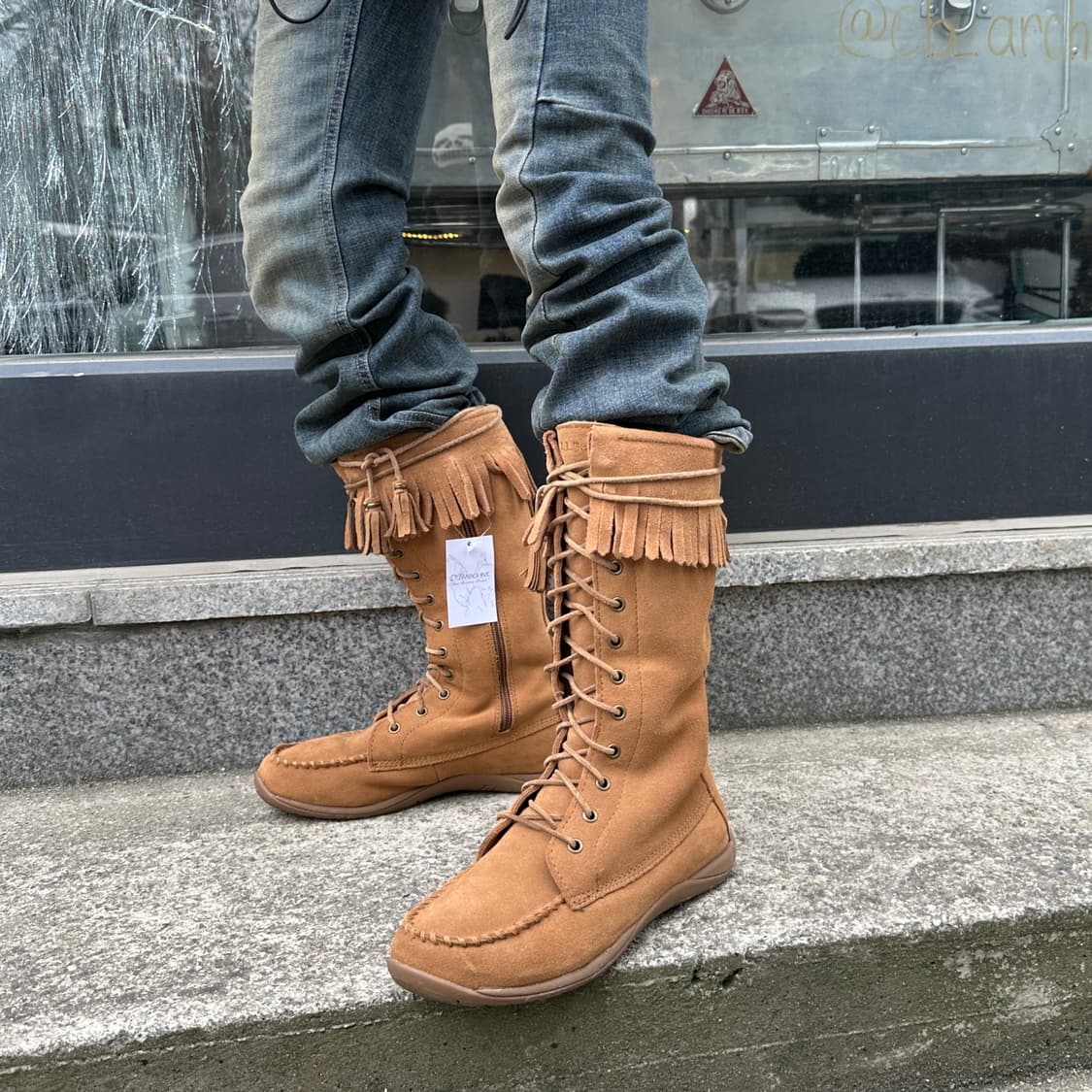 레어 LL BEAN 풀박스 프린지 프린지 기모 부츠 상품이미지8