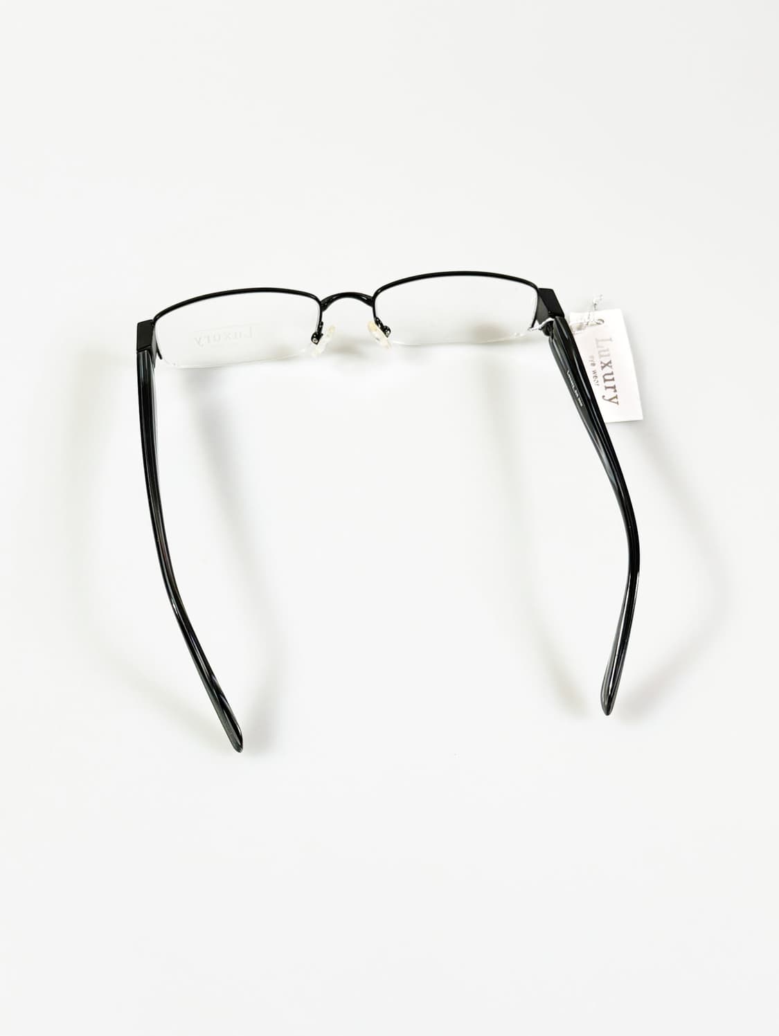 LUXURY OCCHIALI 블랙메탈 반무테 스퀘어 빈티지 안경 상품이미지5