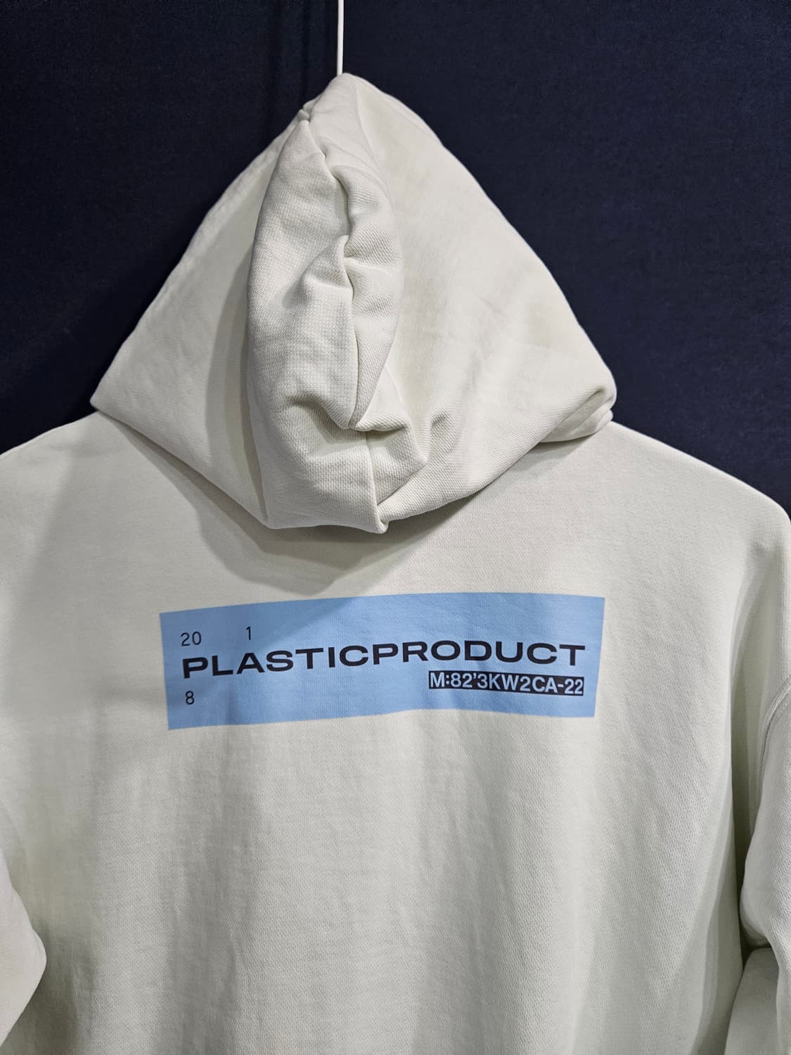 플라스틱 프로덕트 화이트컬러 남성 오버핏 90~95 후드집업  상품이미지9