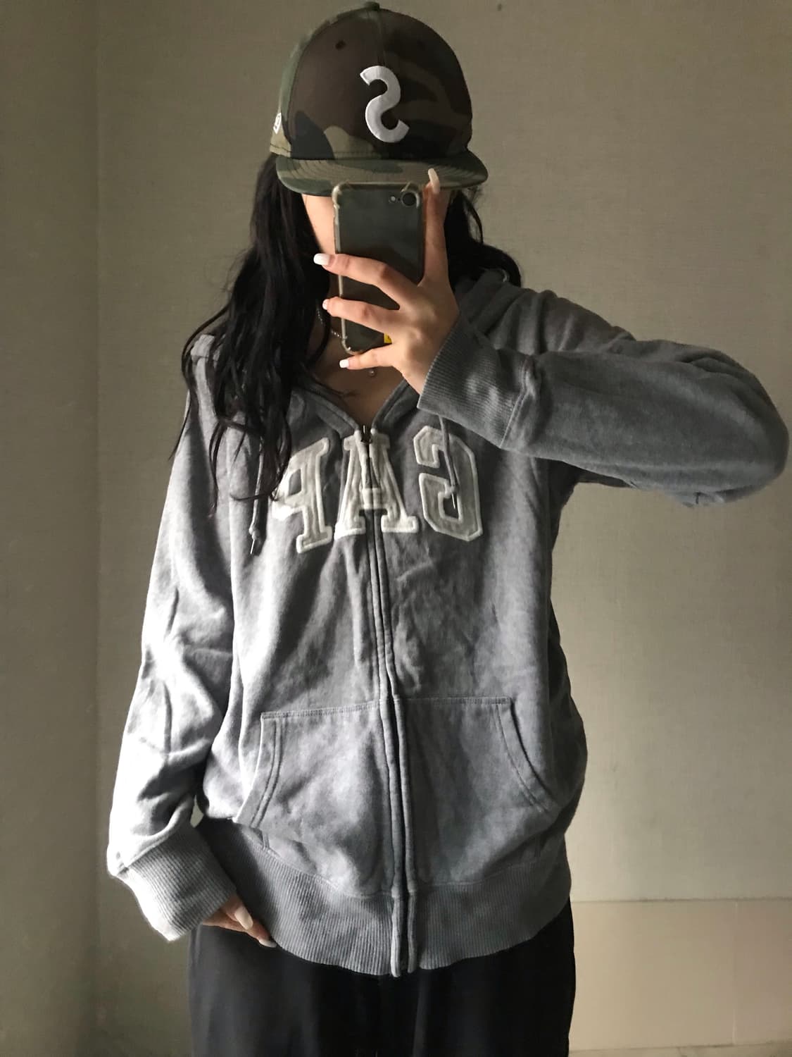 갭 그레이 후드집업 상품이미지5