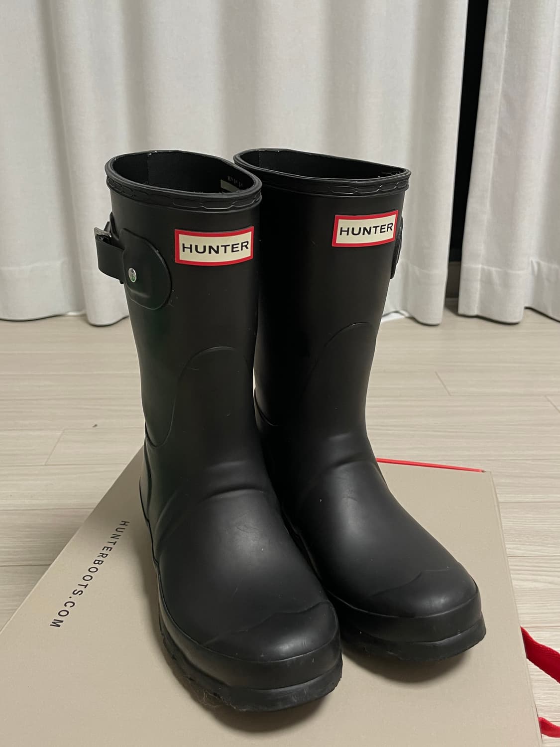 [220] 헌터 오리지널 쇼트 레인 부츠 블랙 상품이미지1