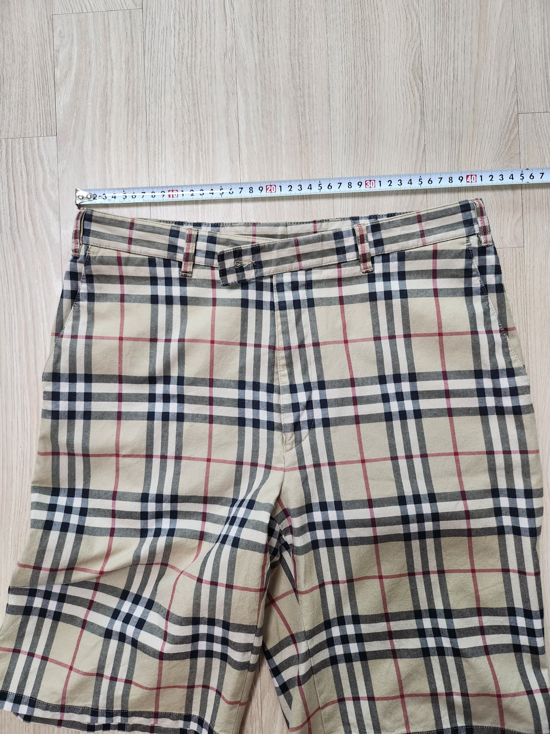 버버리 빈티체크반바지(34 상품이미지5