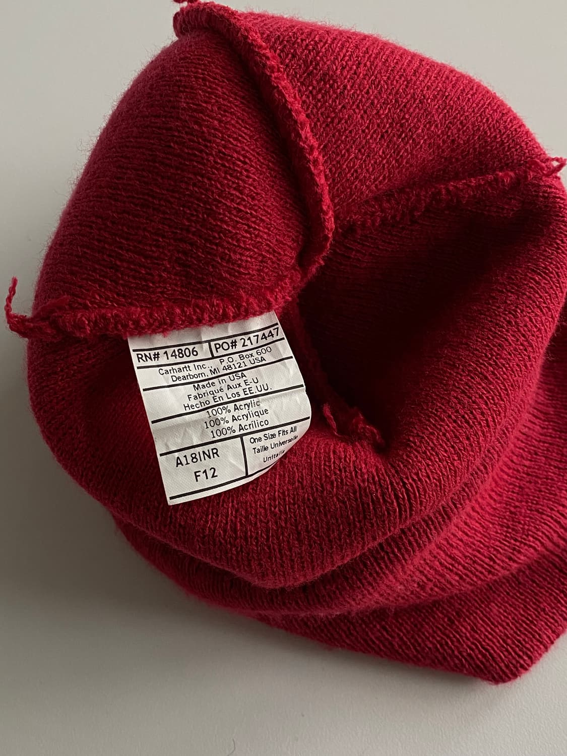 칼하트 비니 핑크레드 상품이미지2