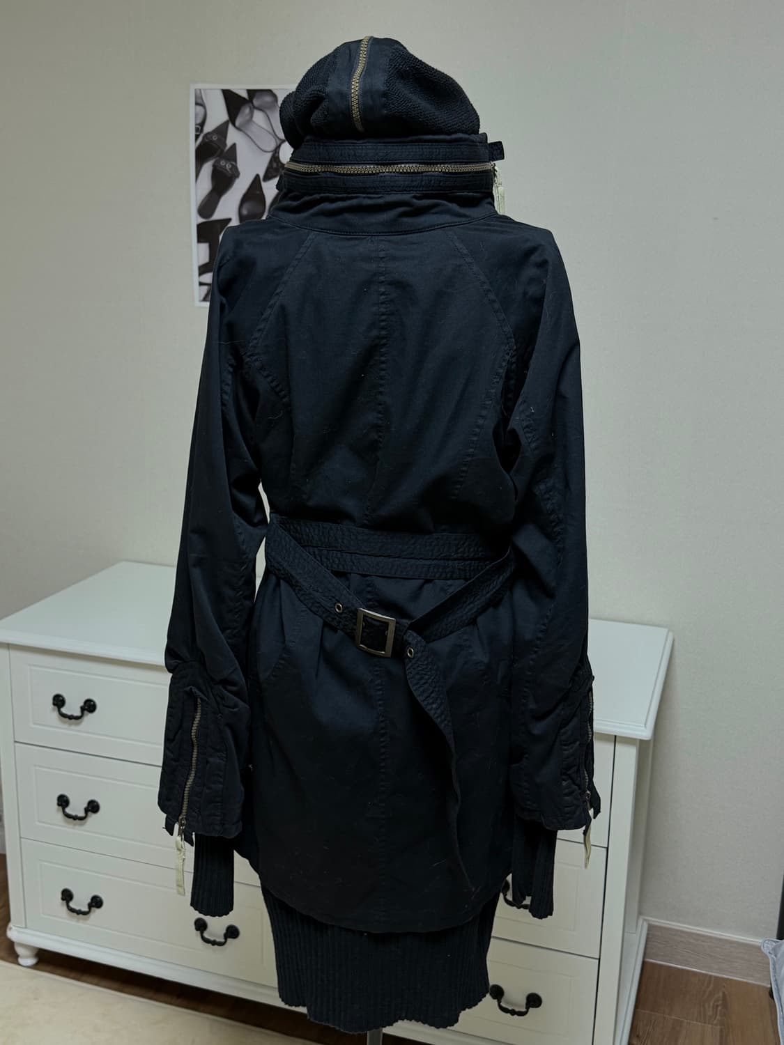 빈티지 투웨이 야상 원피스 자켓 상품이미지4