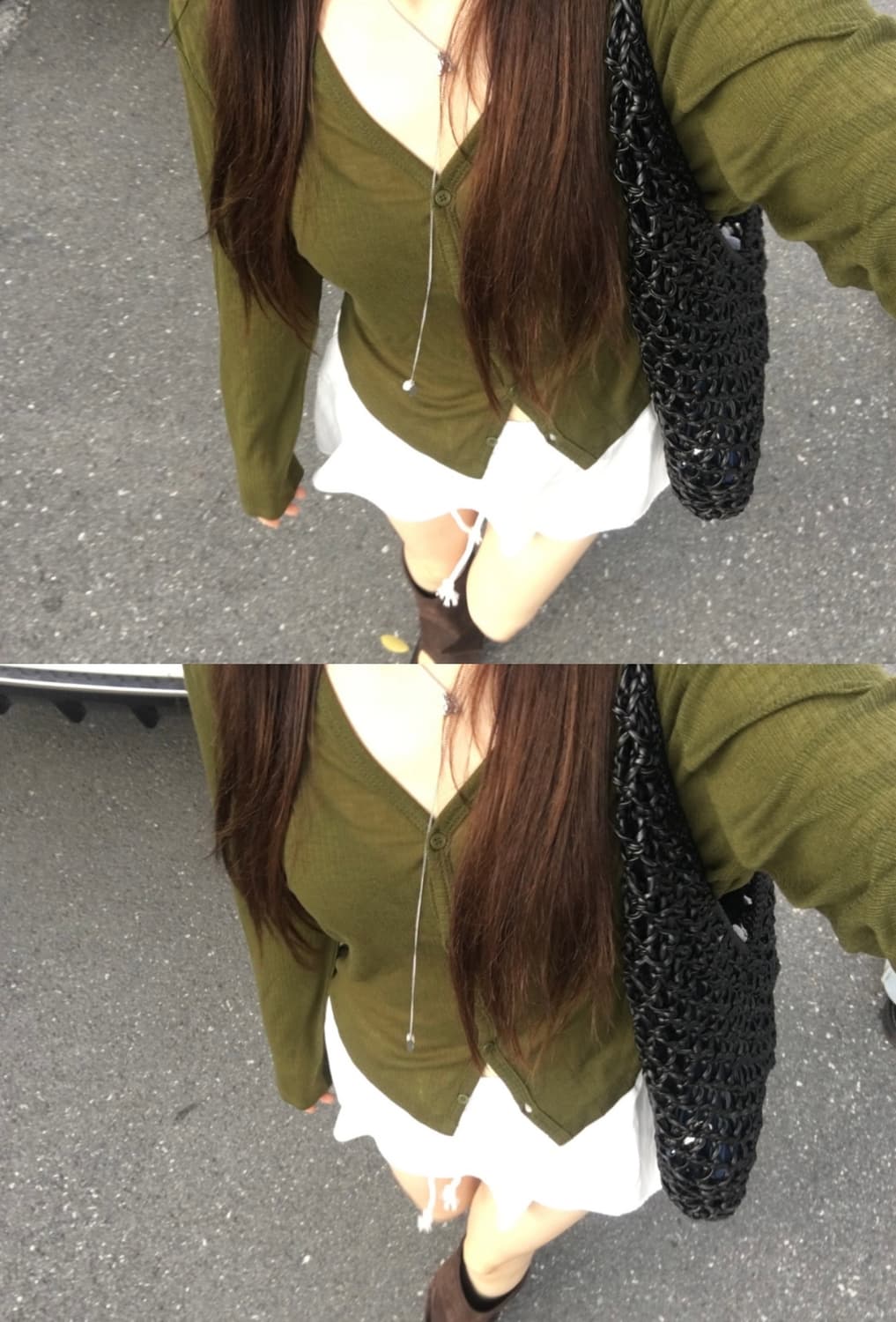 [새상품] 아워캐비넷 캄 슬림 가디건 (카키 그린) 상품이미지7