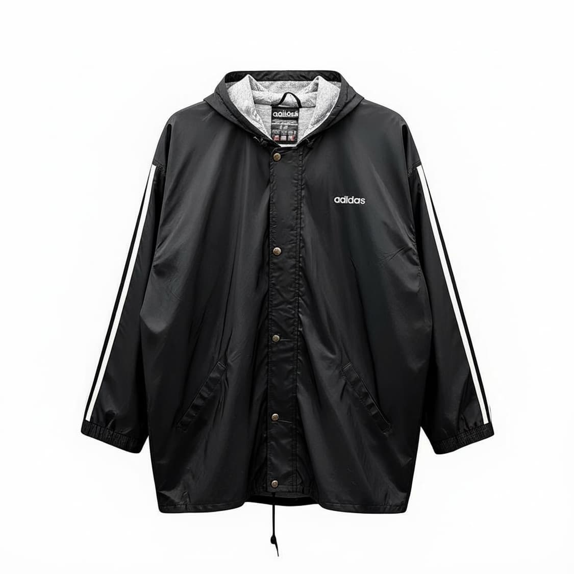 아디다스 스타디움 롱 트랙자켓 후드 밑단스트링 디테일 블랙 상품이미지1
