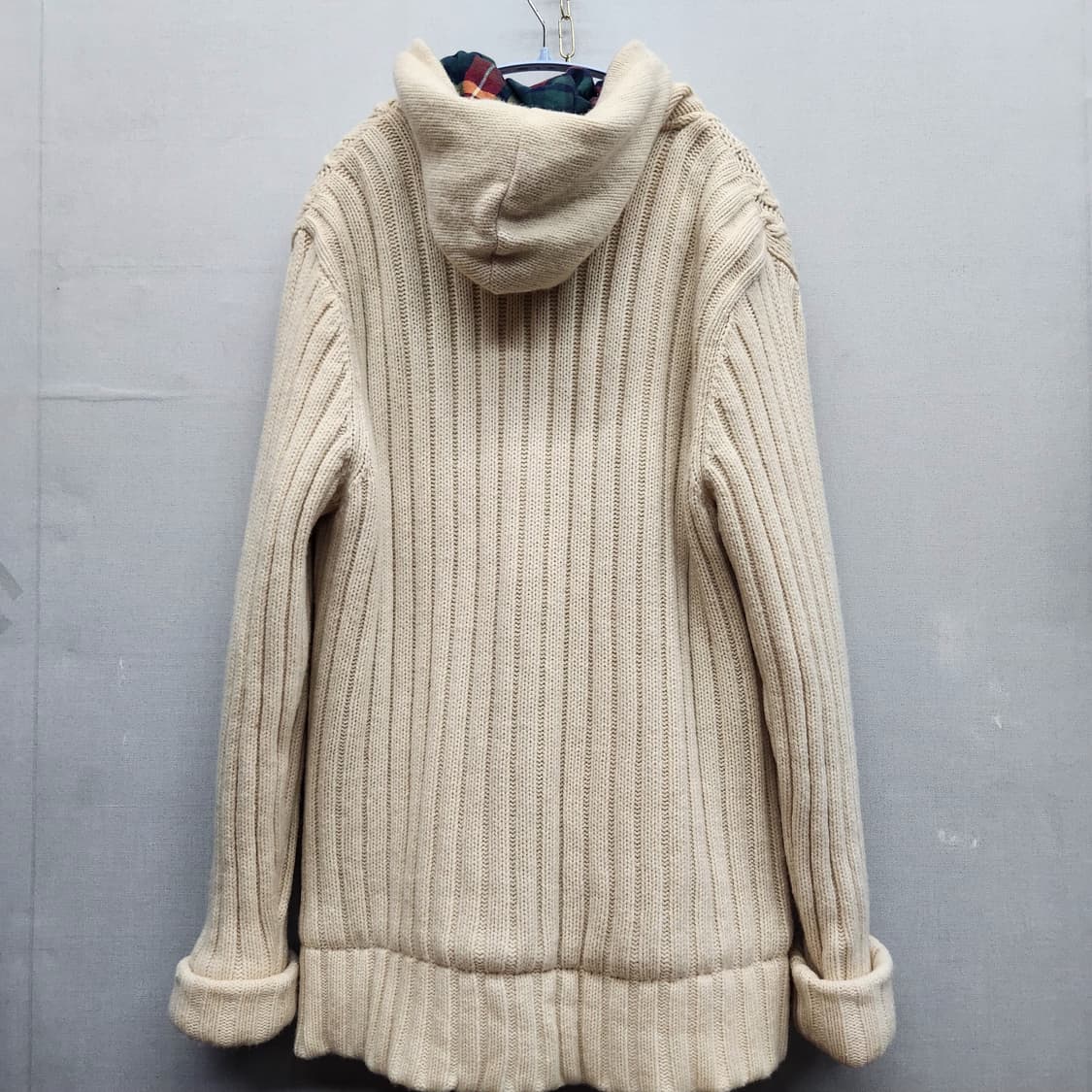 빈폴 꽈배기 니트 떡볶이 집업 코트 100(XL) 상품이미지5