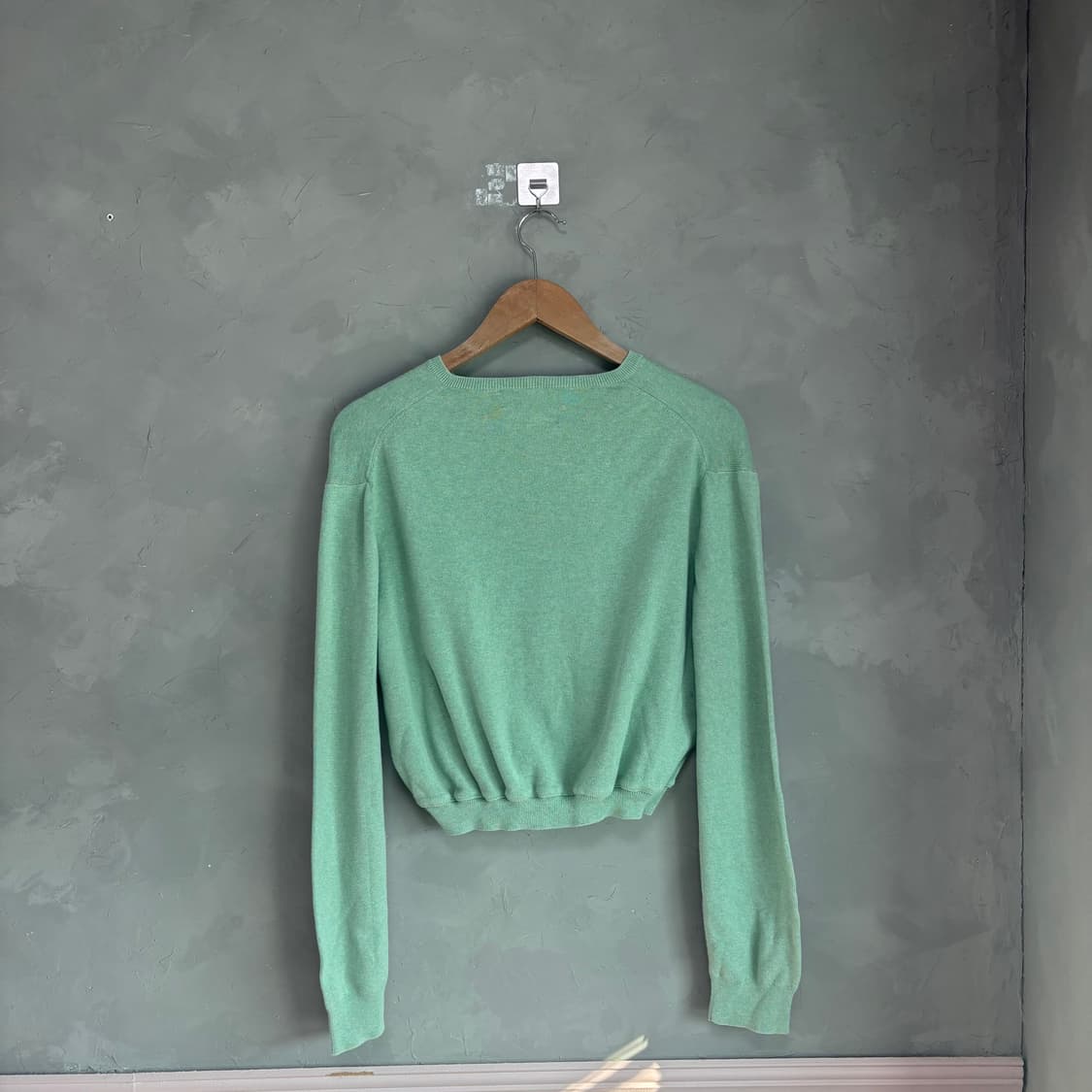 폴로 랄프로렌 피마코튼 브이넥 니트 피스타치오 상품이미지4