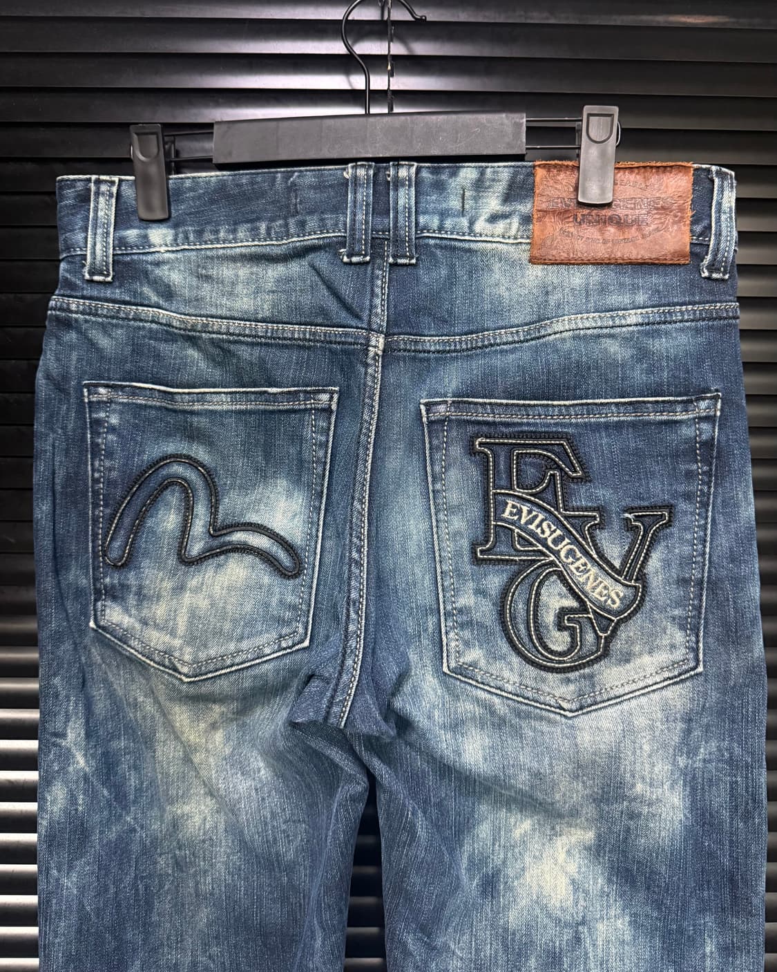 에비수 워싱 워시드 데님 일자핏 30 고스 펑크 로리걸 갸루 블리치드 상품이미지1