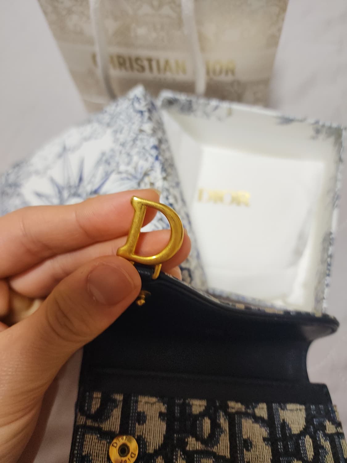 [풀박스]디올 오블리크 새들 카드지갑 상품이미지5