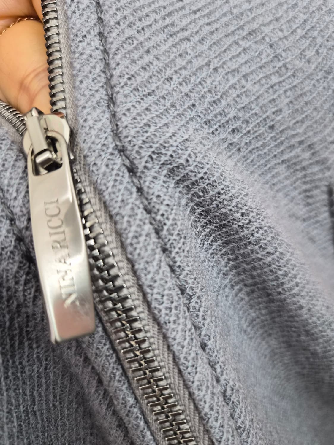 니나리치 가죽트리밍 셔링블루종 집업 상품이미지7