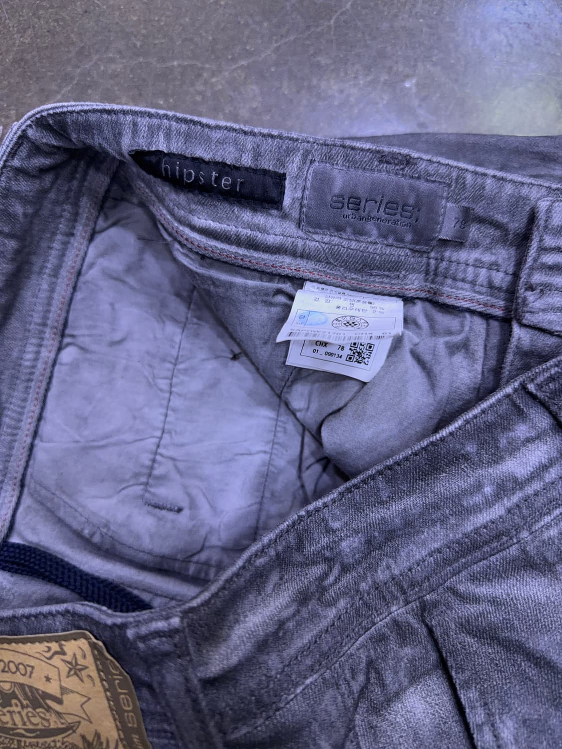 시리즈 힙스터 빈티지 그레이 다잉 데님팬츠 78 (30) 상품이미지8