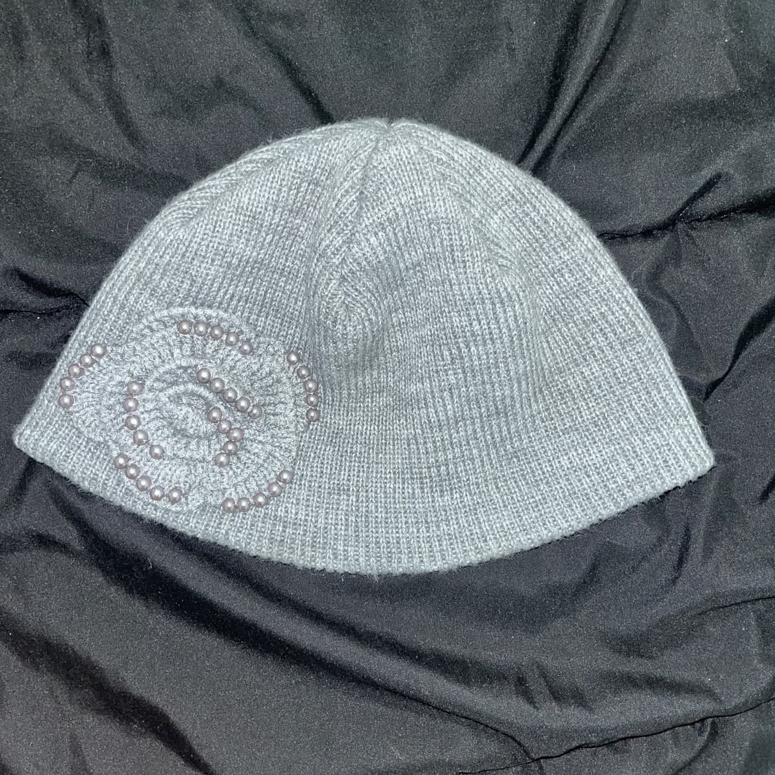 셧업이엑스이 - PEARL CORSAGE BEANIE / MELANGE 상품이미지1