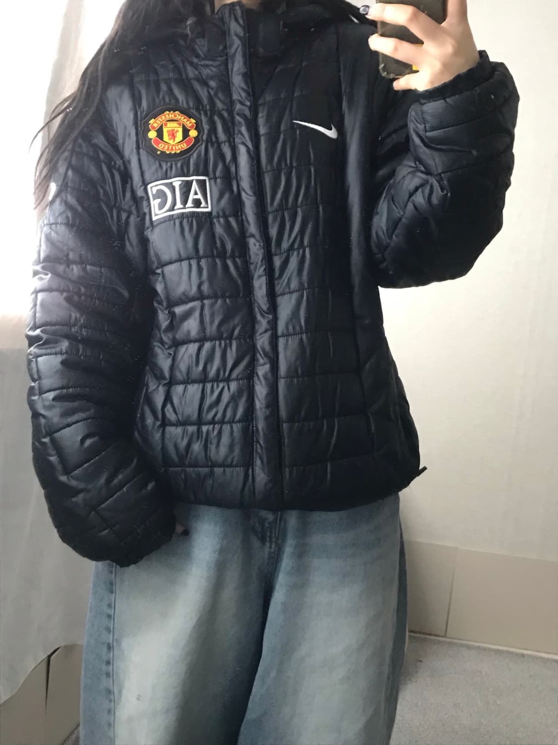 나이키 맨유 후드 경량패딩 상품이미지2