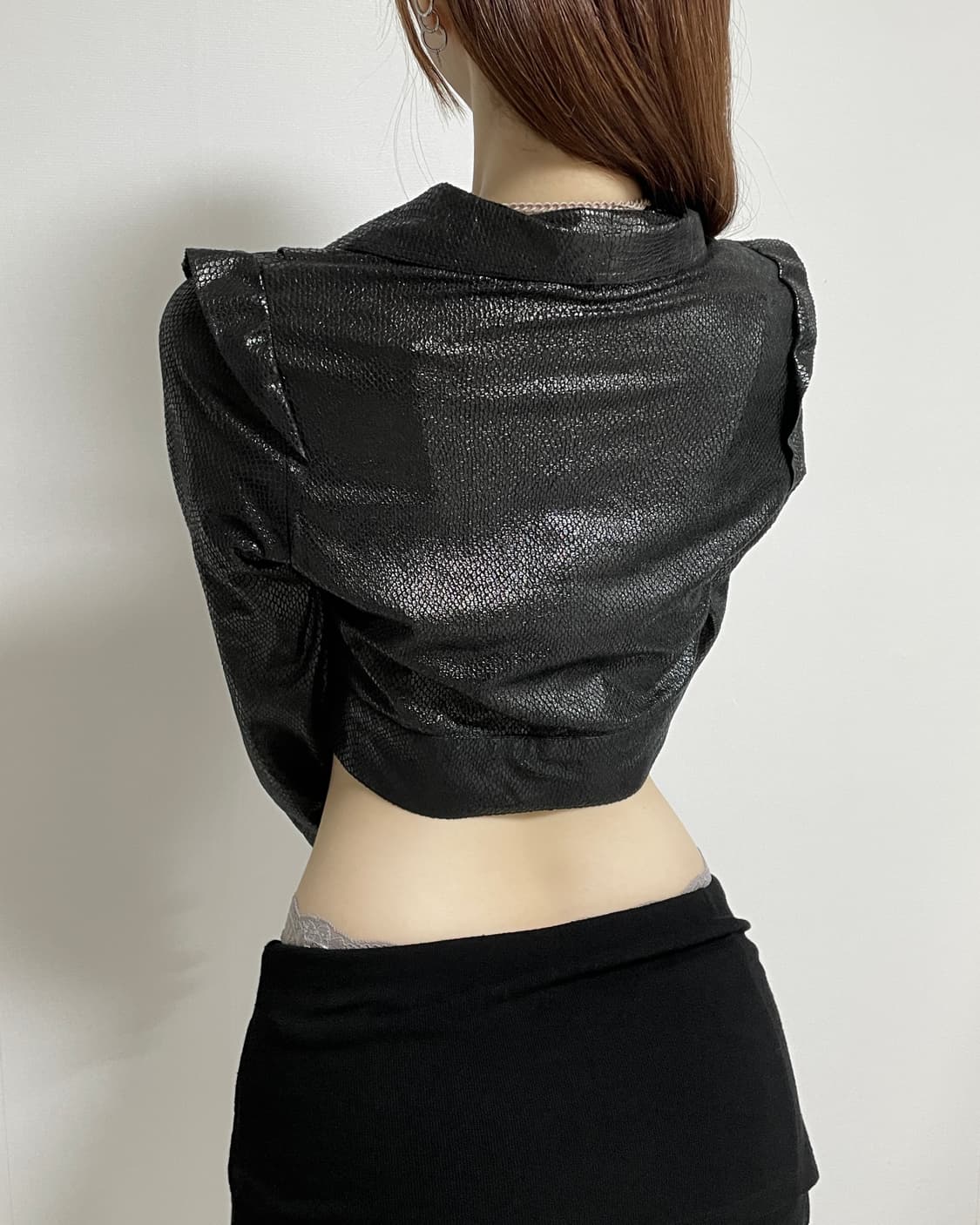 Corso Como Glossy Cropped Zip-Up Top 상품이미지3