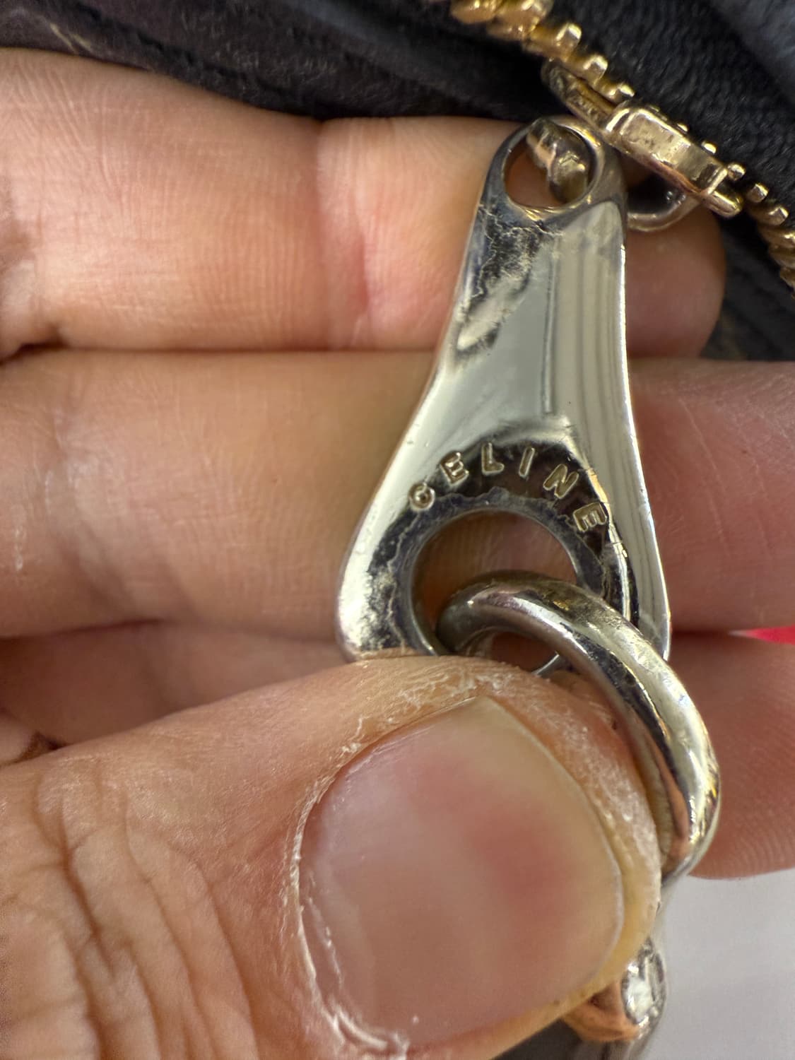 올드 셀린느 정품 설키로고 미니 보스턴 가방 상품이미지5