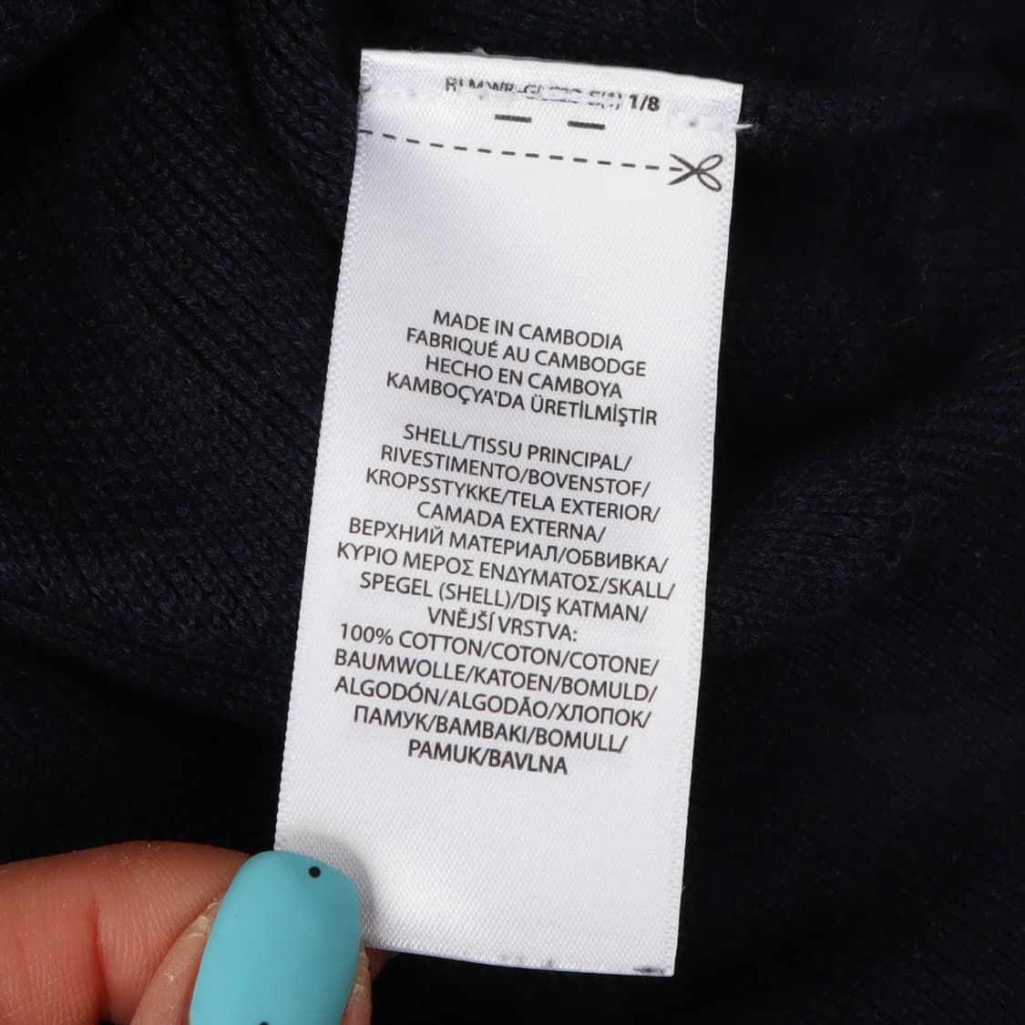 폴로 랄프로렌 네이비 피마코튼 브이넥 니트 상품이미지9