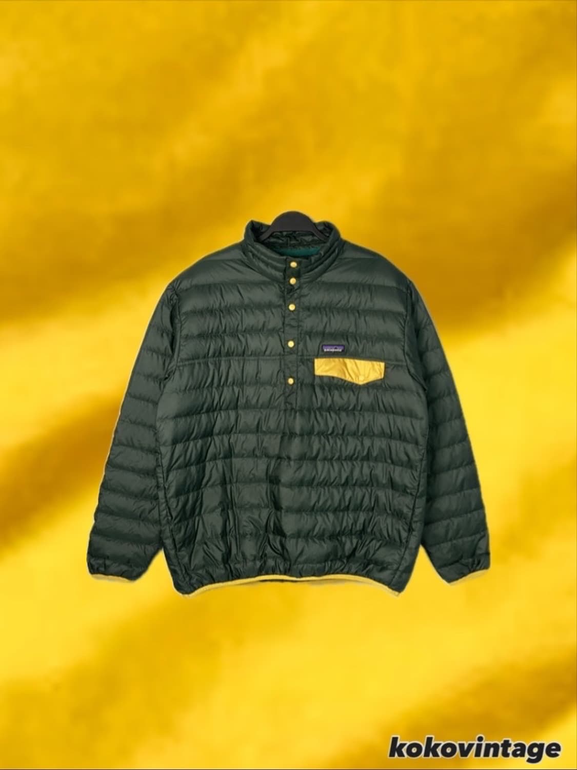 파타고니아 다운 스냅 (L) green/yellow 상품이미지1