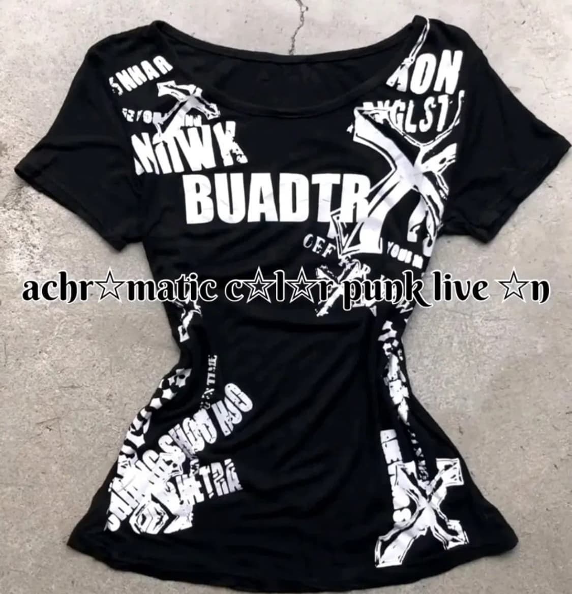글리츠깔 펑크 y2k 갸루 반팔 티셔츠 상품이미지1