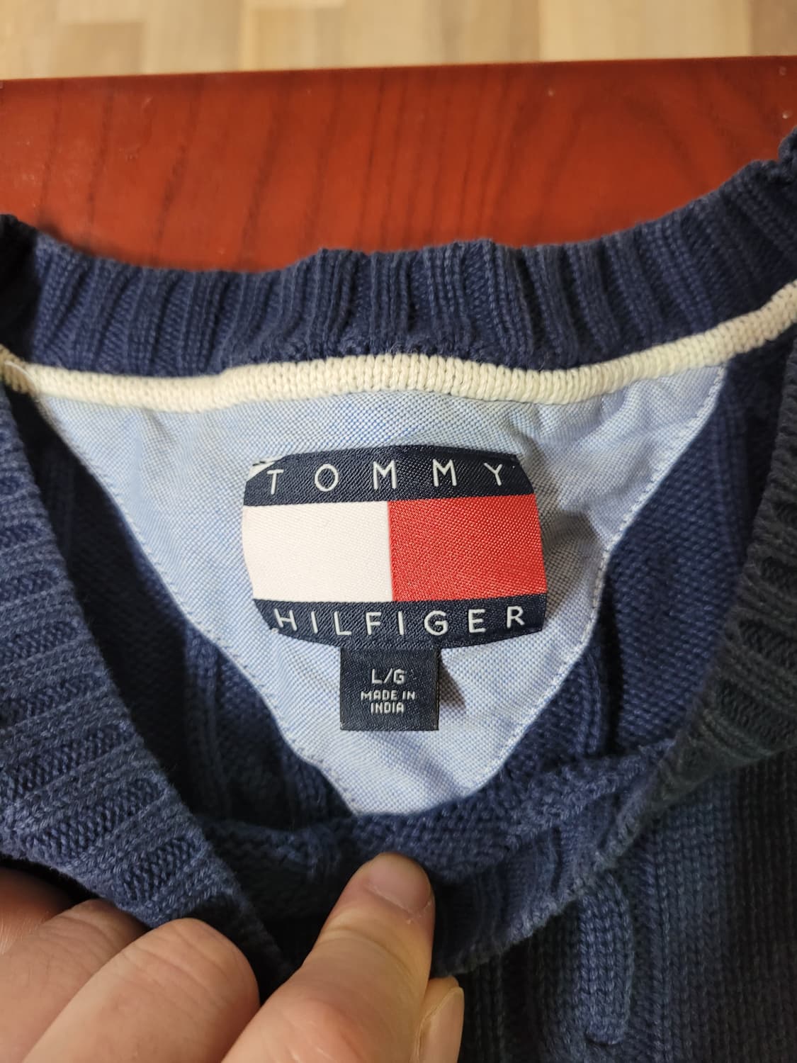  90s 미국빈티지 타미힐피거 코튼 꽈베기 니트 상품이미지3
