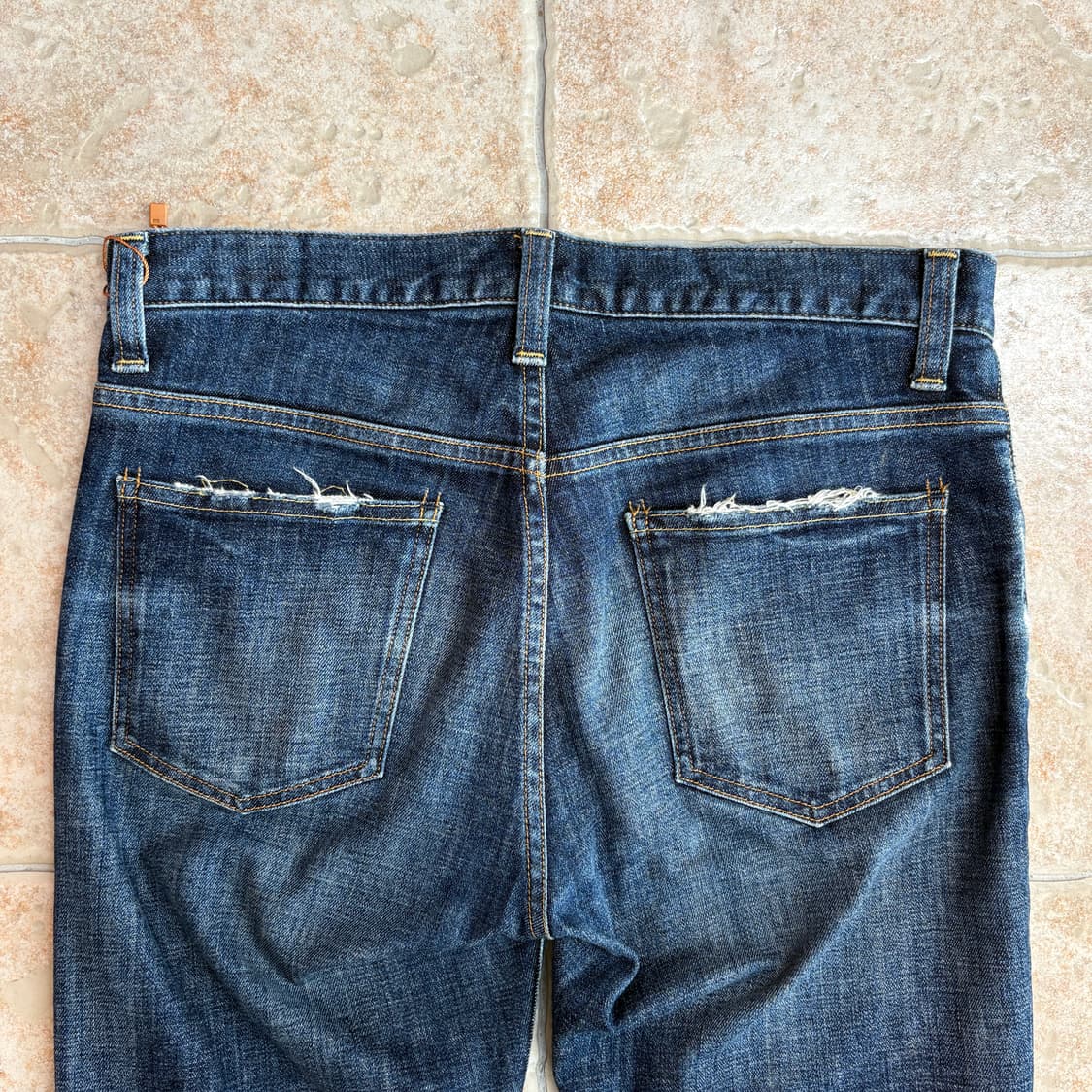 10s Red card, destroyed denim pants 상품이미지6