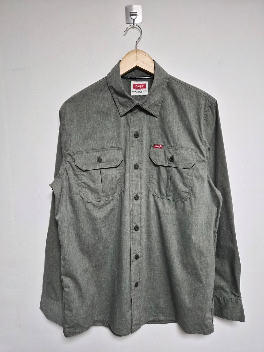 랭글러Wrangler 투포켓 워크 셔츠 M사이즈 - S344 상품이미지1