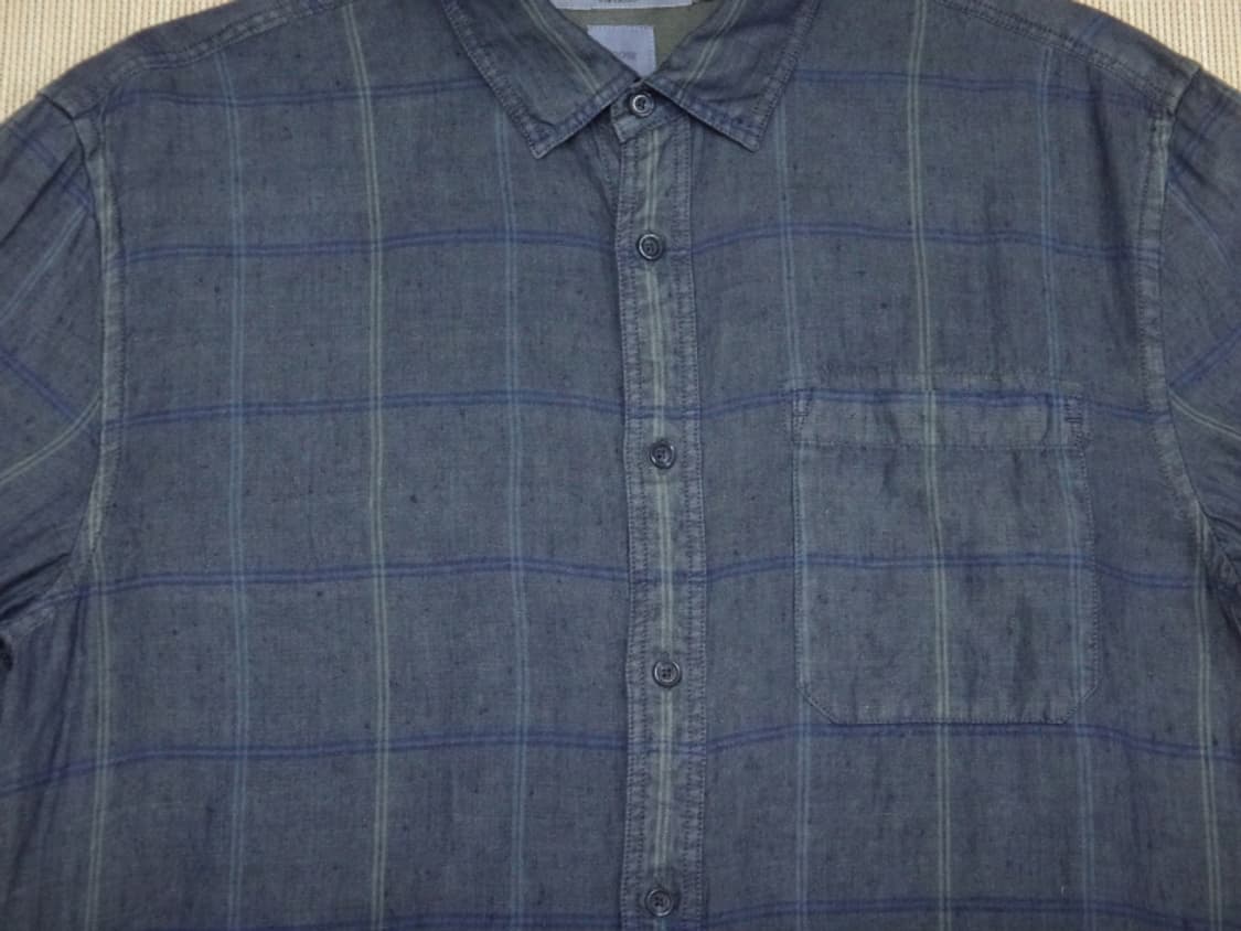 (105) 시리즈 코튼 린넨 포레스트 그린 체크 셔츠 상품이미지4