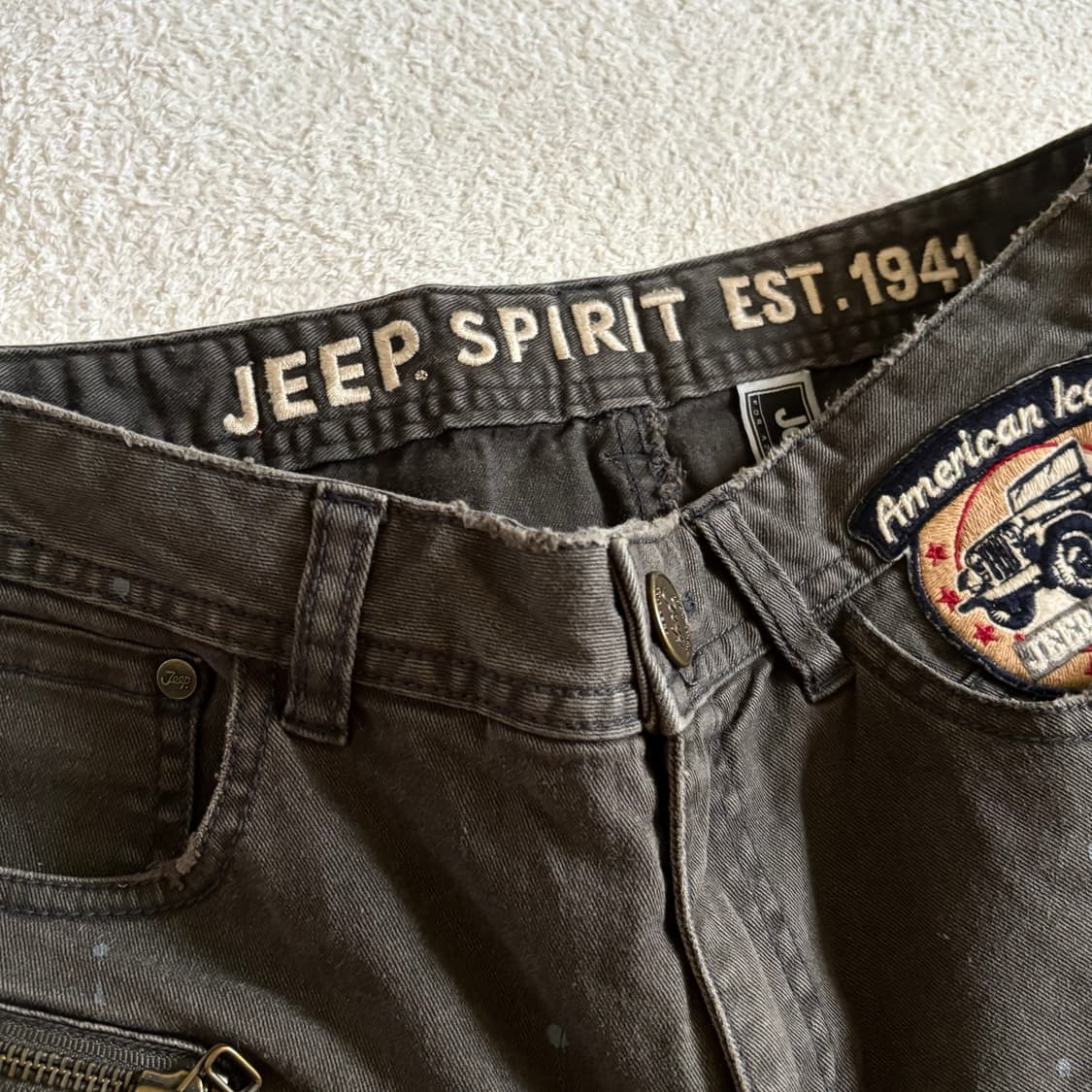 JEEP 지프 핀터깔 y2k 데님 숏팬츠 상품이미지5