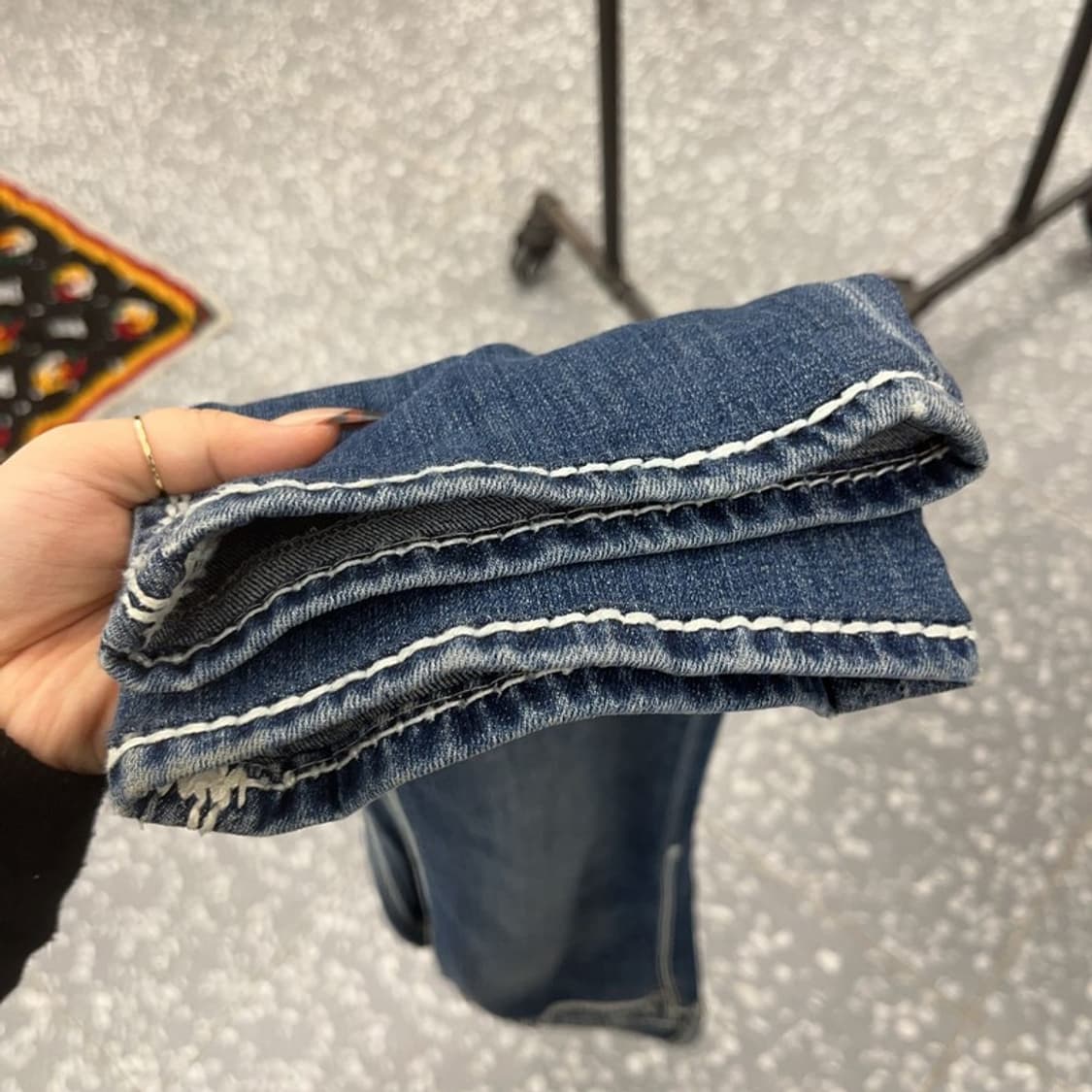 트루릴리전 고딕 빈티지무드 스트레이트 데님팬츠 26인치 C08348 상품이미지9