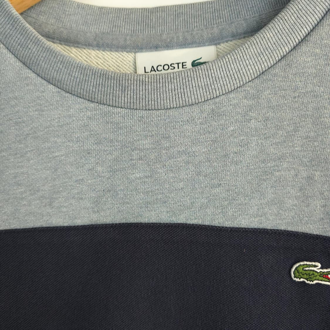 라코스테 Lacoste 배색 크루넥 맨투맨 100 상품이미지2