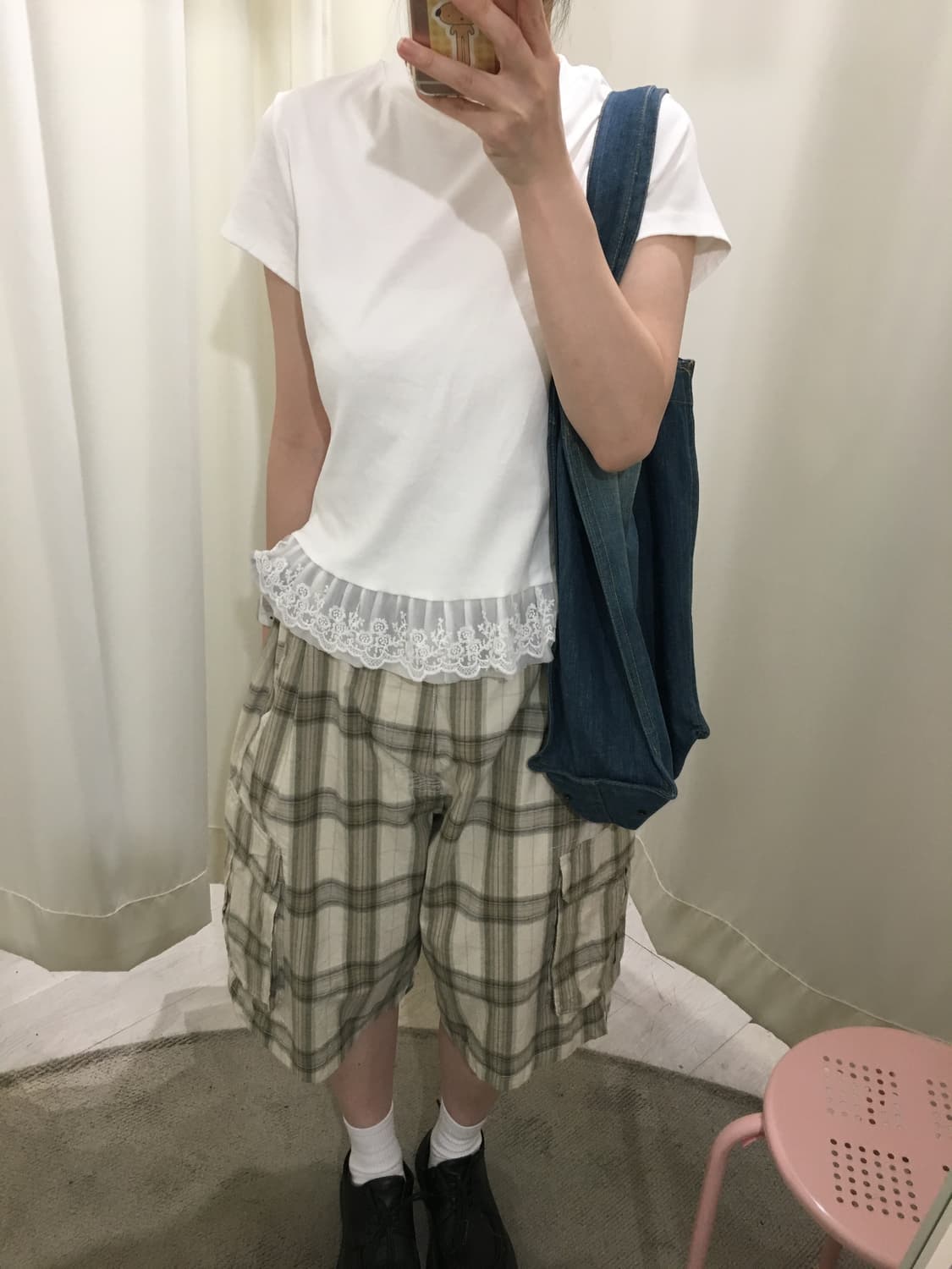 프릴 레이스 티셔츠 상품이미지3