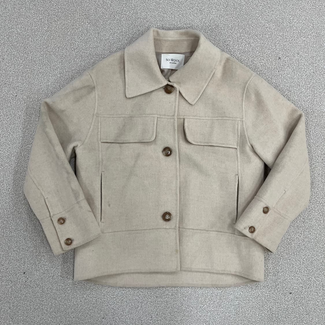 55 쏘울 울 실크 반코트 (전체오염) 0224M 상품이미지1