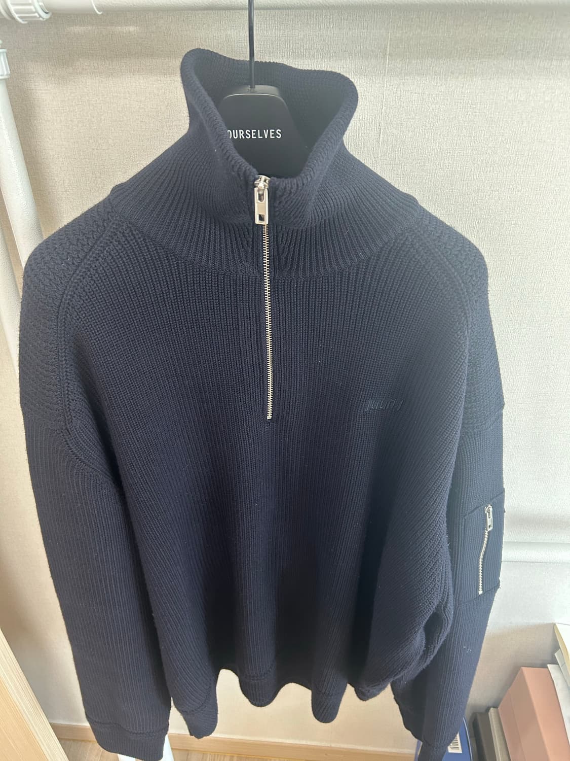 25FW 준지 하프집업니트 네이비(L) 상품이미지2