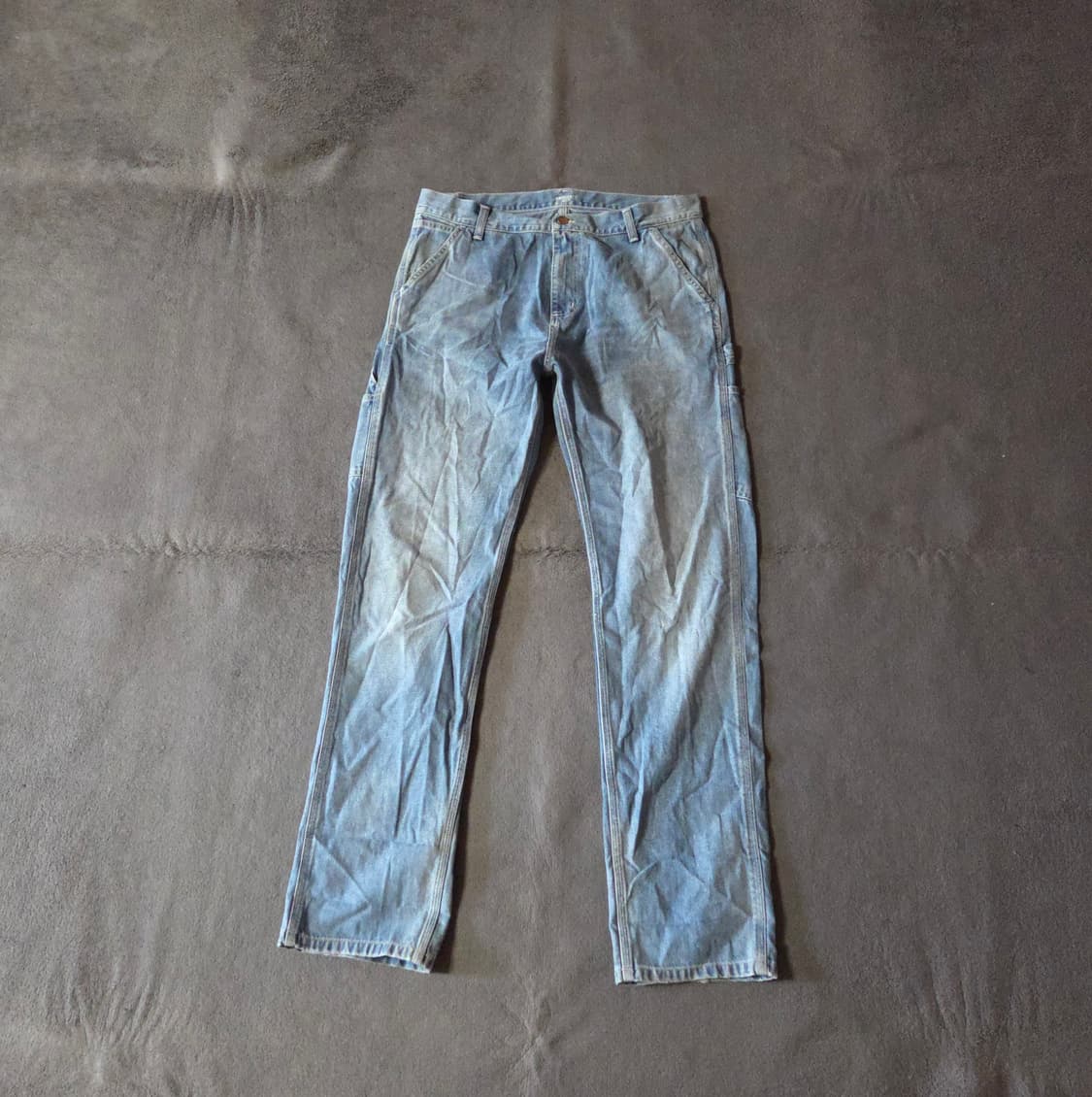 칼하트 wip 럭 싱글 니 카펜터 데님 팬츠 32 (34-36인치) 상품이미지4
