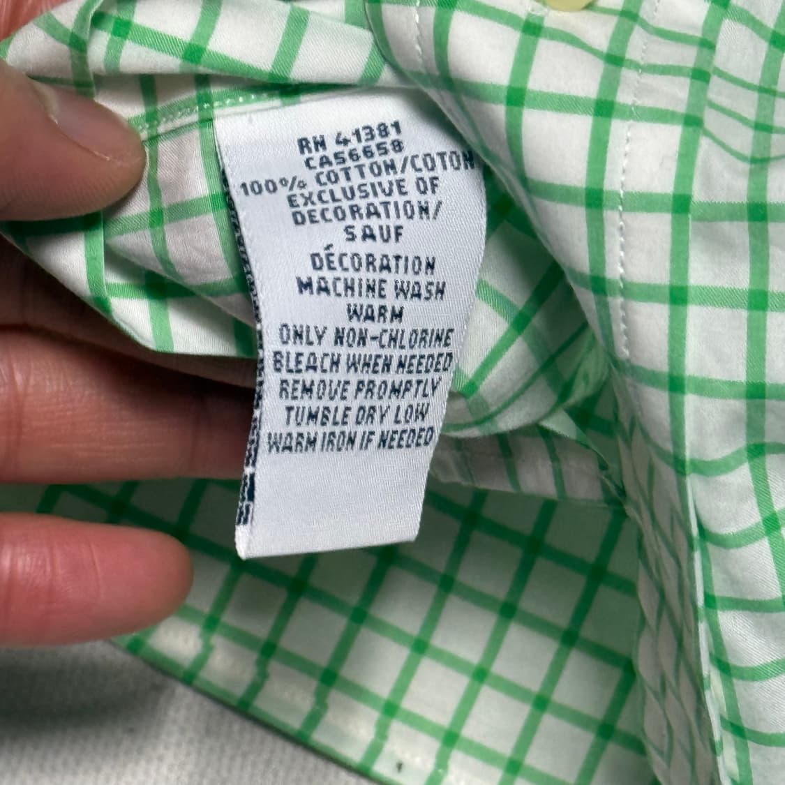 Polo Ralph Lauren 슬림핏 그린 체크 셔츠 상품이미지3