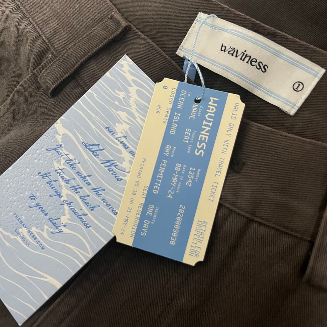 웨이비니스브라운 와이드 팬츠 1사이즈 상품이미지2