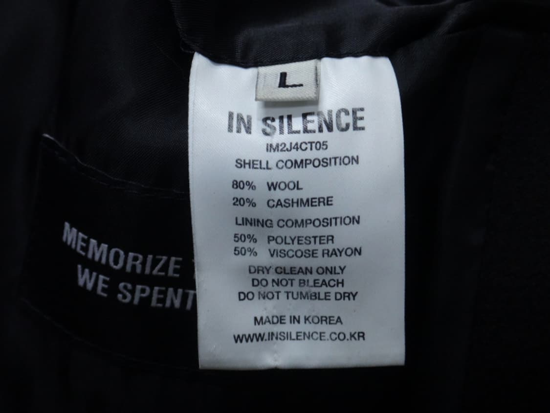 (L) 인사일런스 울 캐시미어 더블 롱코트 블랙 상품이미지8
