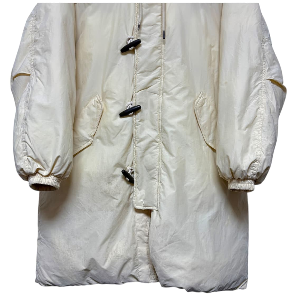 3741 코드그라피 베이지 떡볶이 더플 롱패딩 상품이미지3