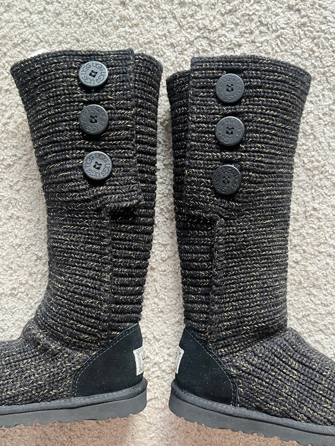 (새상품 희귀템) 어그 니트 카디 부츠 블랙 (230) 상품이미지3