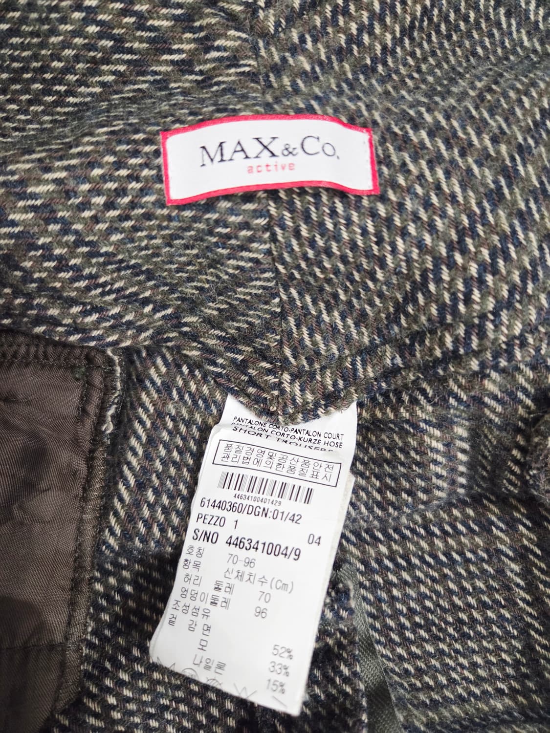 막스앤코 MAX&Co. 여자 체크 하프 팬츠 상품이미지5