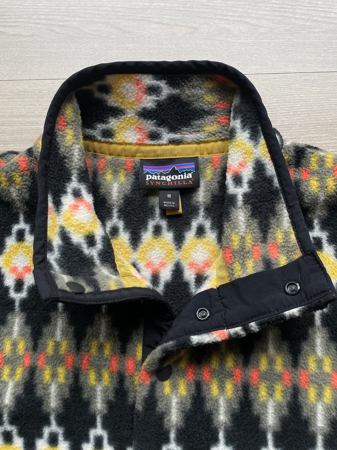 파타고니아 신칠라 아즈텍 옐로우 패턴 상품이미지3