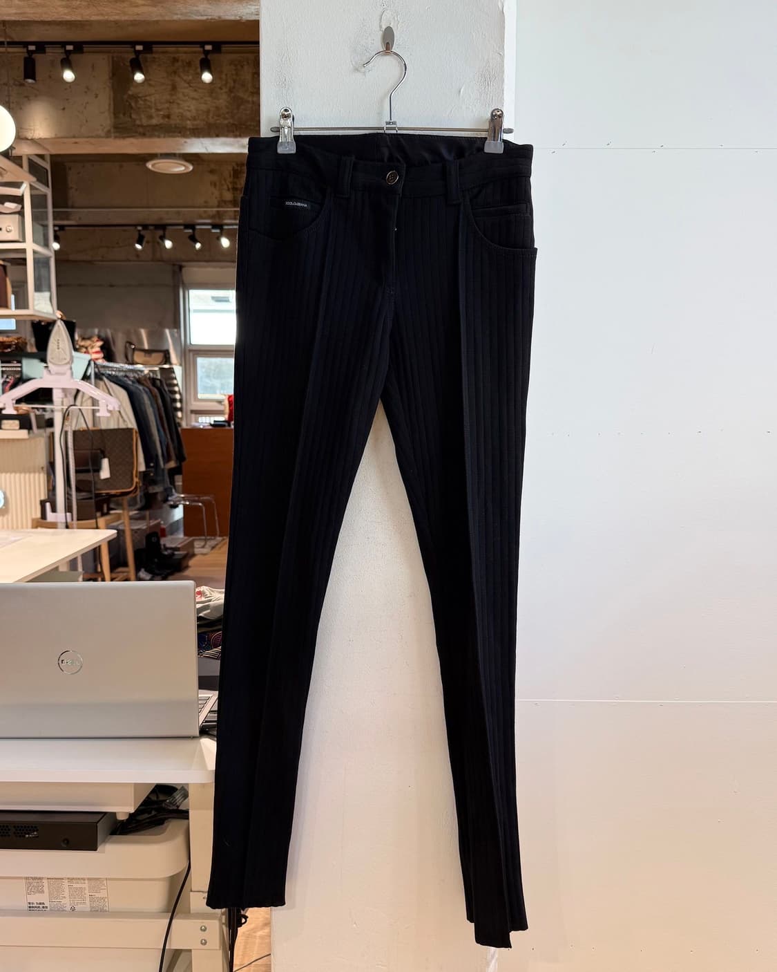 돌체앤가바나 블랙 코튼 스키니 팬츠  상품이미지2