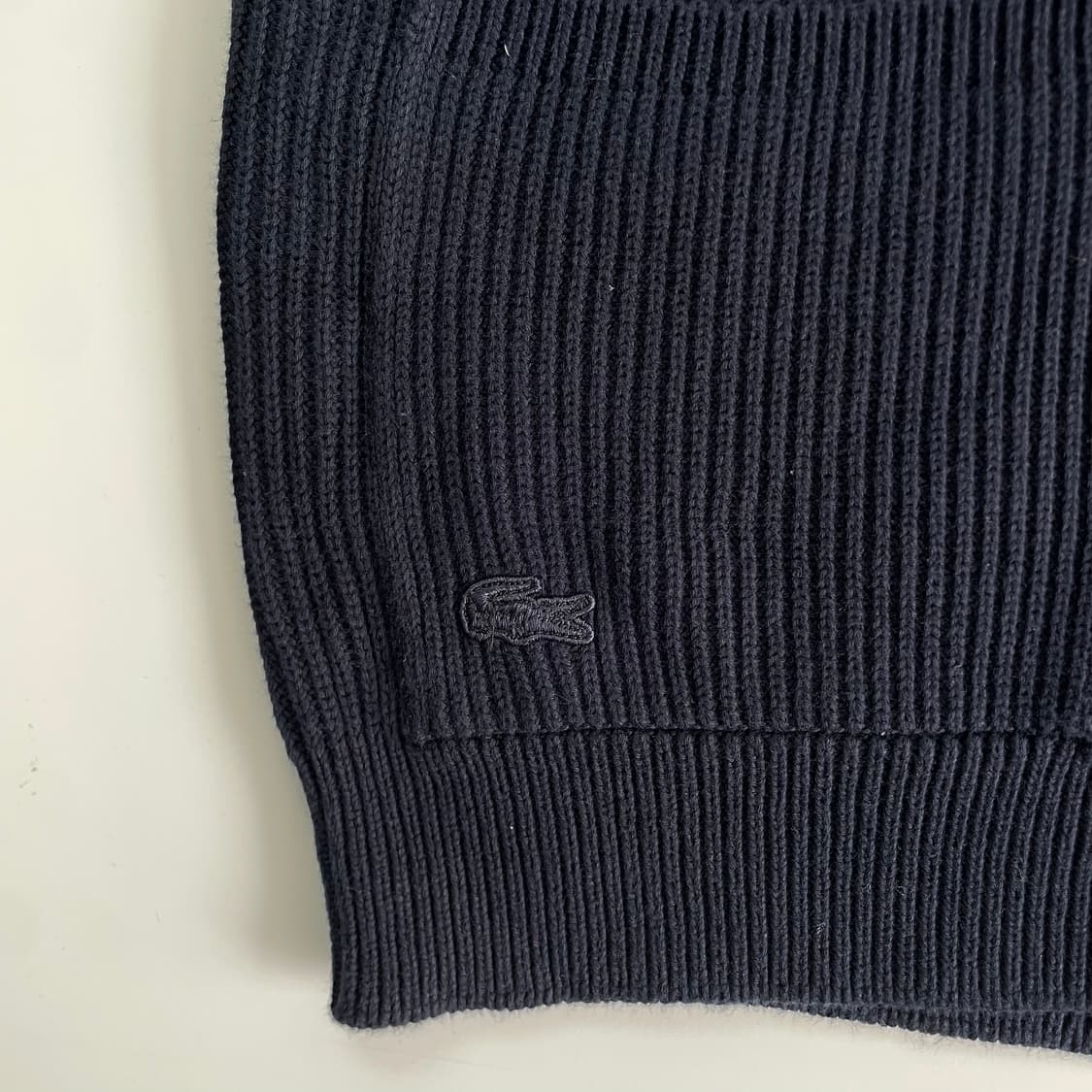 Lacoste  라코스테 자수 코튼 니트 가디건 상품이미지3