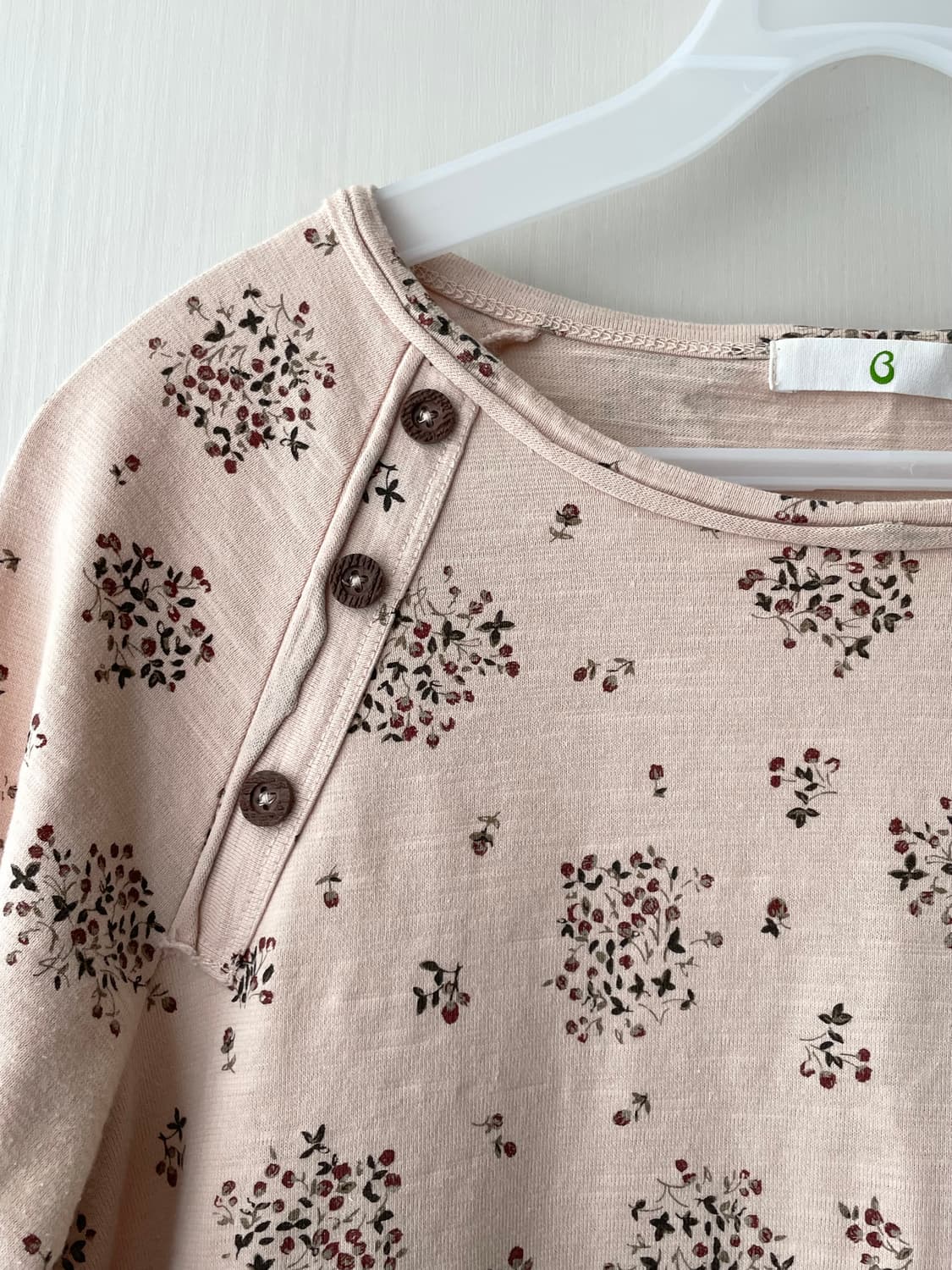 빈티지 꽃무늬 이너 티셔츠 / 모리걸 하구미 스즈코 상품이미지3