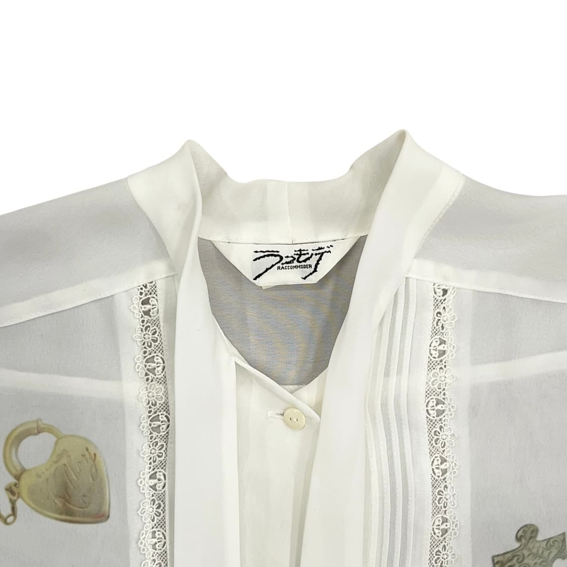 Gothic Printing See Through Shirt 상품이미지8