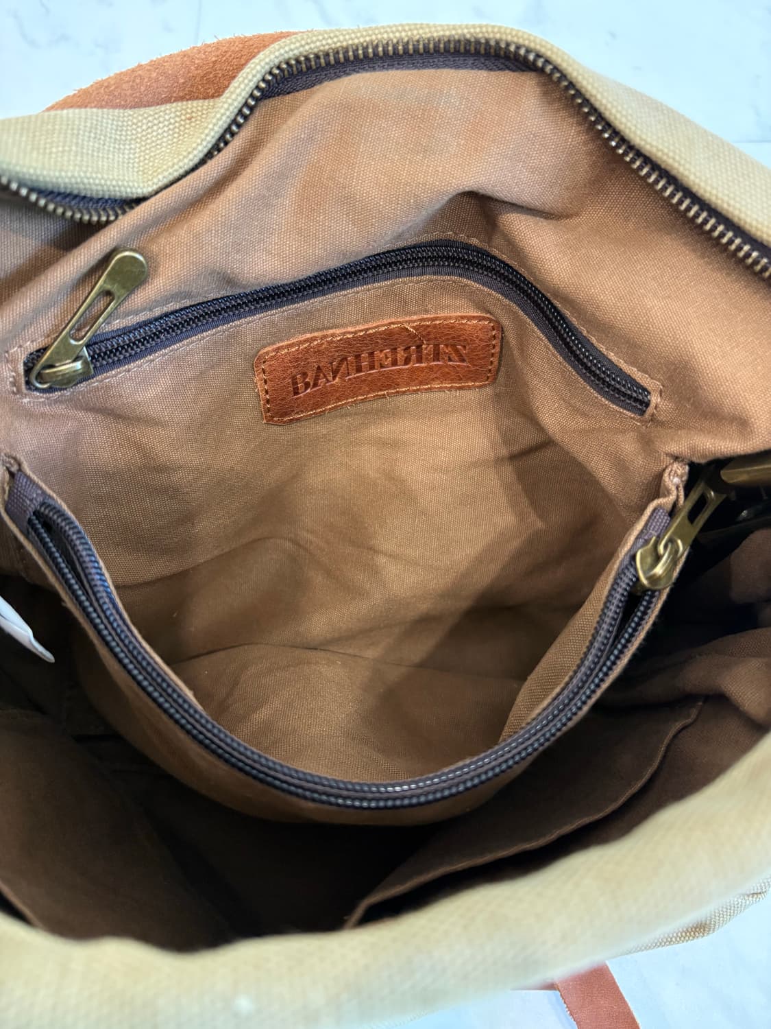 vintage benhertz cowhide canvas bag 상품이미지9